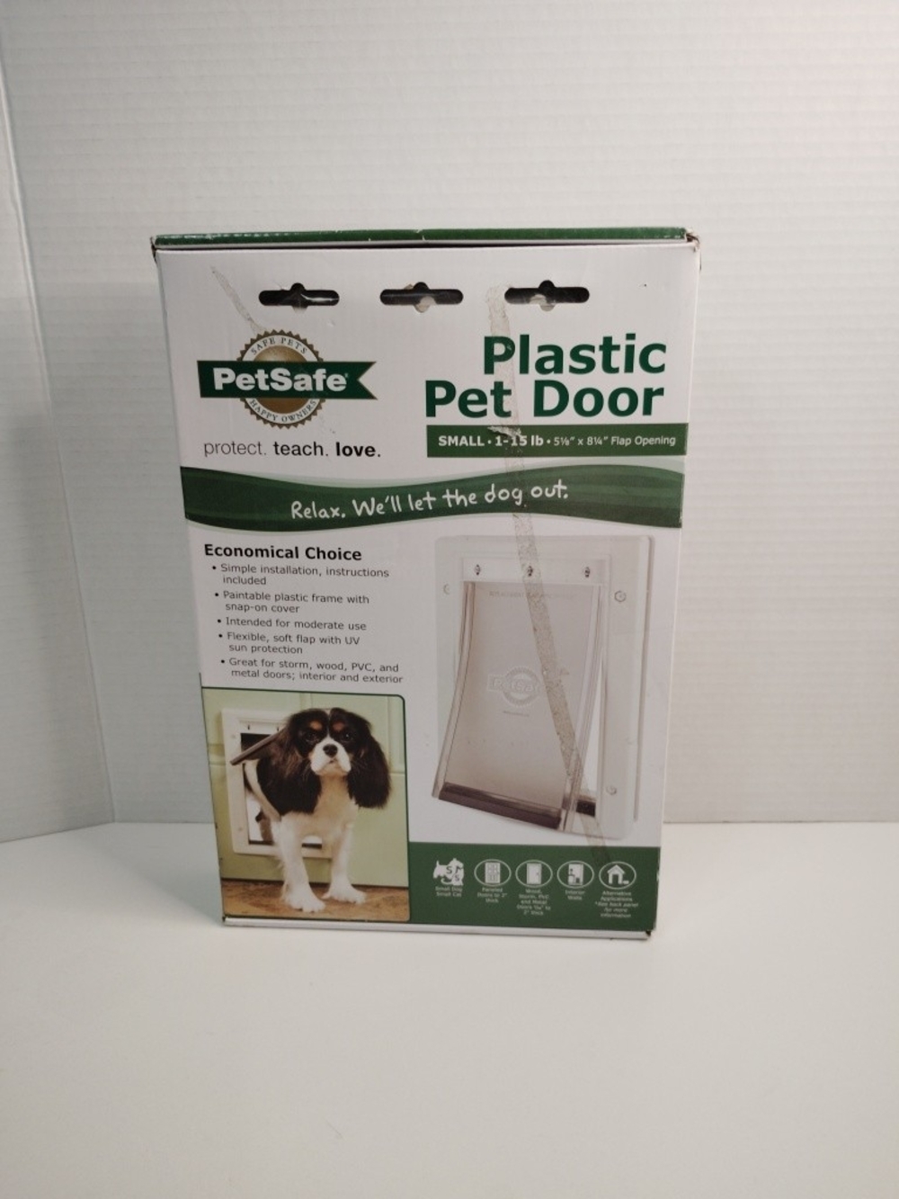 PetSafe Plastic Pet Door - Small - White/Green Packaging